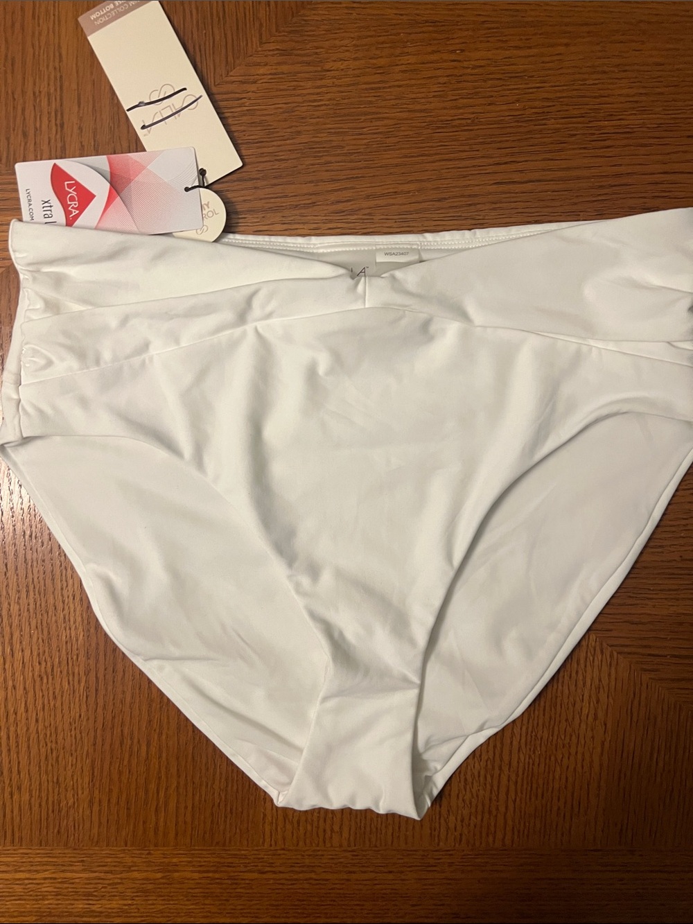 Calia Medium White High-Waist Bikini Bottom B25